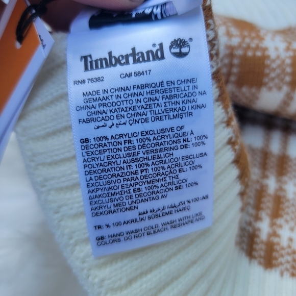 NWT Timberland Plaid Scarf - Picture 3 of 5